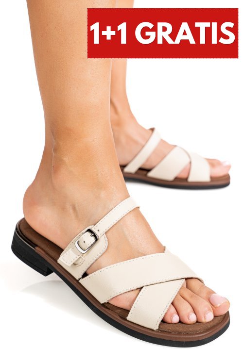 Sandale bej piele naturala fsp002545