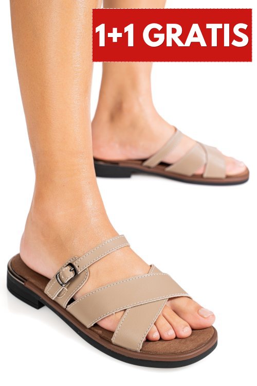 Sandale khaki piele naturala fsp002545