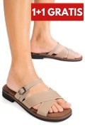 SANDALE KHAKI PIELE NATURALA FSP002545