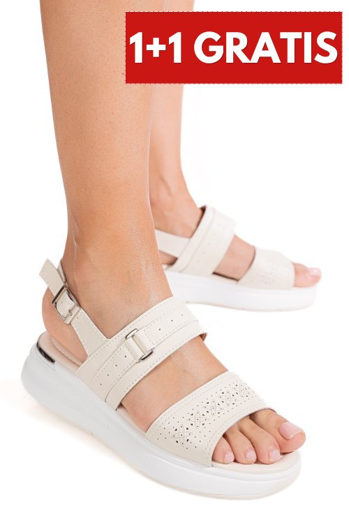 Sandale bej piele naturala tsp8062