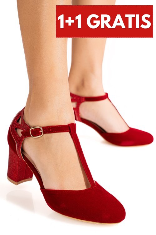 Pantofi red suede lspt21