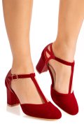 PANTOFI RED SUEDE LSPT21