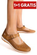 PANTOFI CAMEL PIELE NATURALA ASPN2859