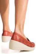 MOCASINI PORTOCALII PIELE NATURALA ASPN3125