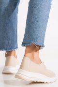 PANTOFI SPORT BEJ PIELE NATURALA TSP5931