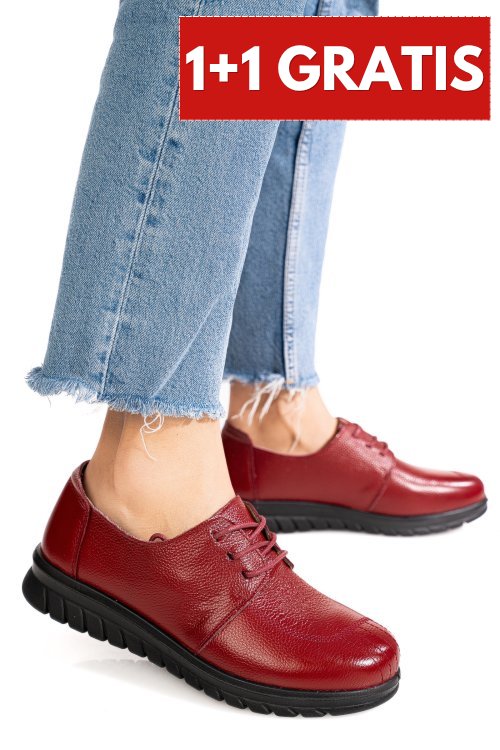 Pantofi visinii piele naturala 6sp06