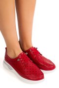 PANTOFI SPORT ROSII PIELE NATURALA ASP096