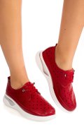 PANTOFI SPORT ROSII PIELE NATURALA ASP096