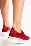 PANTOFI SPORT ROSII PIELE NATURALA ASP096