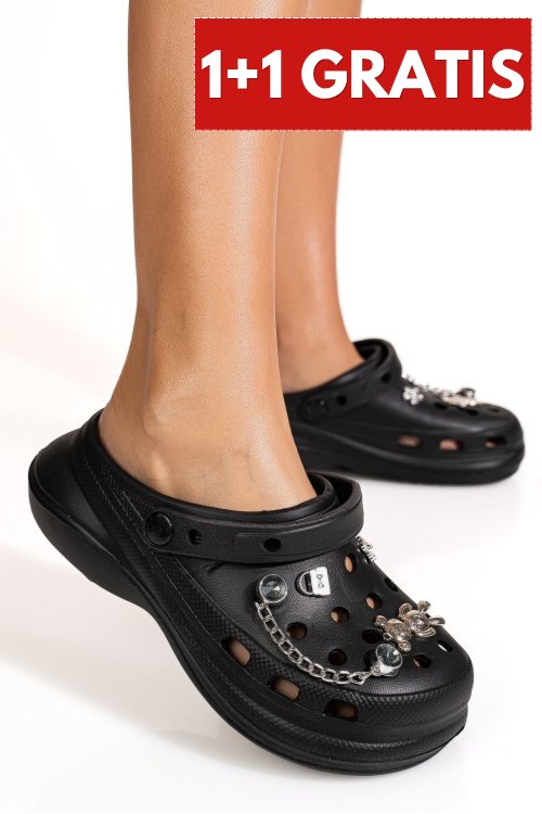 Papuci black 6sp662