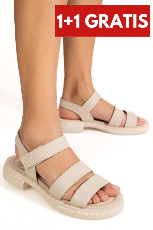 Sandale bej piele naturala tsp8003