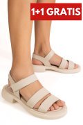 SANDALE BEJ PIELE NATURALA TSP8003