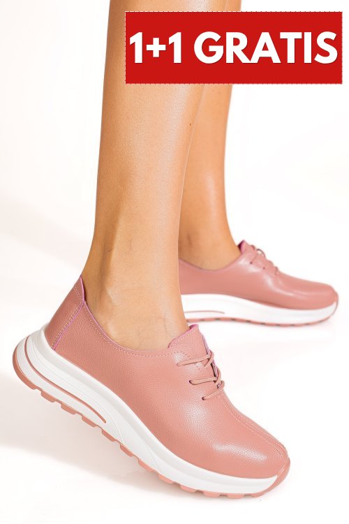 Pantofi sport roz piele naturala tsp5931