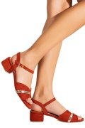 SANDALE ORANGE SUEDE OSPD816