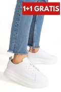 PANTOFI SPORT ALBI PIELE NATURALA ASPW202326