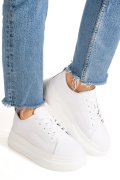 PANTOFI SPORT ALBI PIELE NATURALA ASPW202326