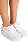 MOCASINI ALBI PIELE NATURALA ASPN388