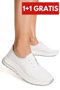 PANTOFI SPORT ALBI PIELE NATURALA TSP5931