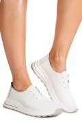 PANTOFI SPORT ALBI PIELE NATURALA TSP5931