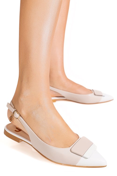Balerini beige white gspd106