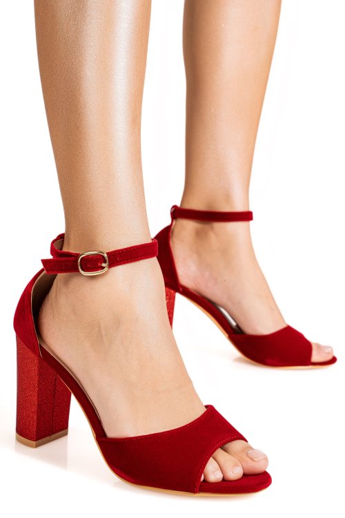 Sandale red suede lspt19