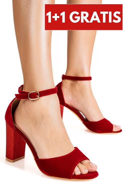 Sandale red suede lspt19