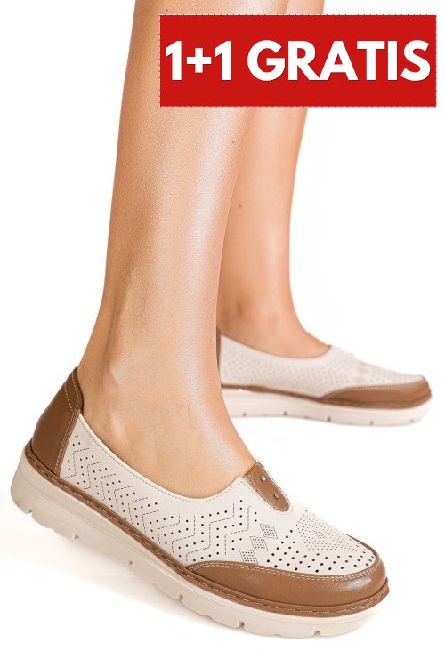 Pantofi beige coffee hsp52