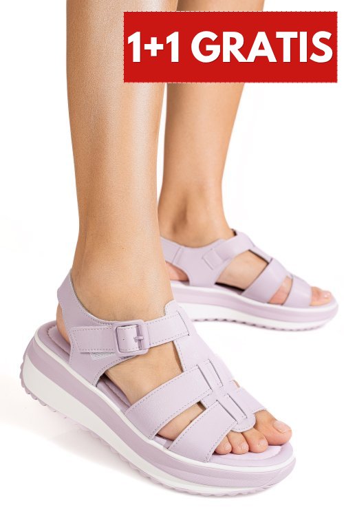Sandale mov piele naturala fsp001805