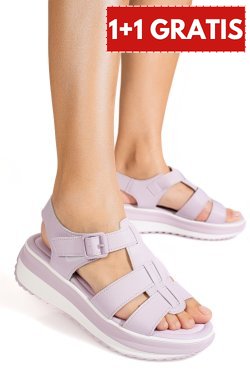 SANDALE MOV PIELE NATURALA FSP001805