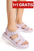 SANDALE MOV PIELE NATURALA FSP001805
