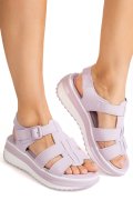 SANDALE MOV PIELE NATURALA FSP001805