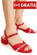 SANDALE RED SUEDE OSPD816