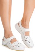 PANTOFI ALBI PIELE NATURALA 5SPQ21