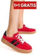 PANTOFI SPORT ROSII PIELE NATURALA INTOARSA FSP002501