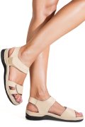 SANDALE BEJ  PIELE NATURALA 5SPQ22