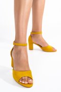 PANTOFI GALBEN SUEDE OBSD336