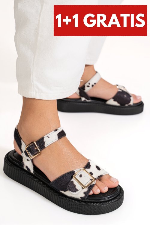 Sandale white black jsph533