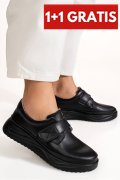 PANTOFI SPORT NEGRI PIELE NATURALA T6086
