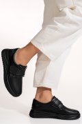 PANTOFI SPORT NEGRI PIELE NATURALA T6086