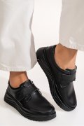 PANTOFI SPORT NEGRI PIELE NATURALA T6086