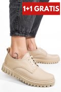 PANTOFI BEJ PIELE NATURALA DW23-I1139