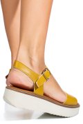 SANDALE MUSTAR PIELE NATURALA 4S77623661