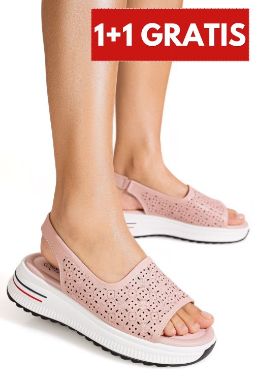 Sandale roz piele naturala tpc6034