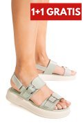 SANDALE OLIVE PIELE NATURALA TPC80602