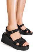 SANDALE NEGRE PIELE NATURALA TPC8040