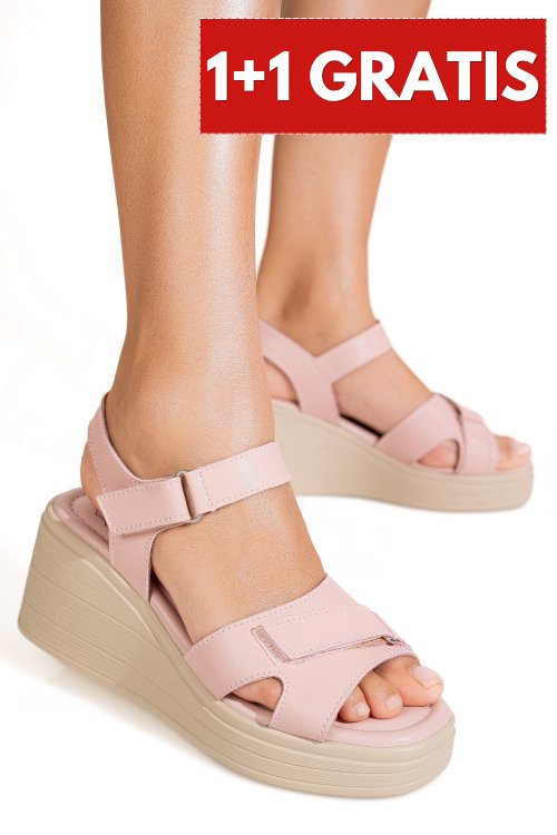 Sandale roz piele naturala tpc8040