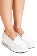 PANTOFI ALBI PIELE NATURALA ASP339