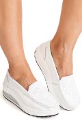 PANTOFI ALBI PIELE NATURALA ASP339