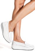 PANTOFI ALBI PIELE NATURALA ASP339
