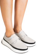PANTOFI SPORT GRI PIELE NATURALA T6086